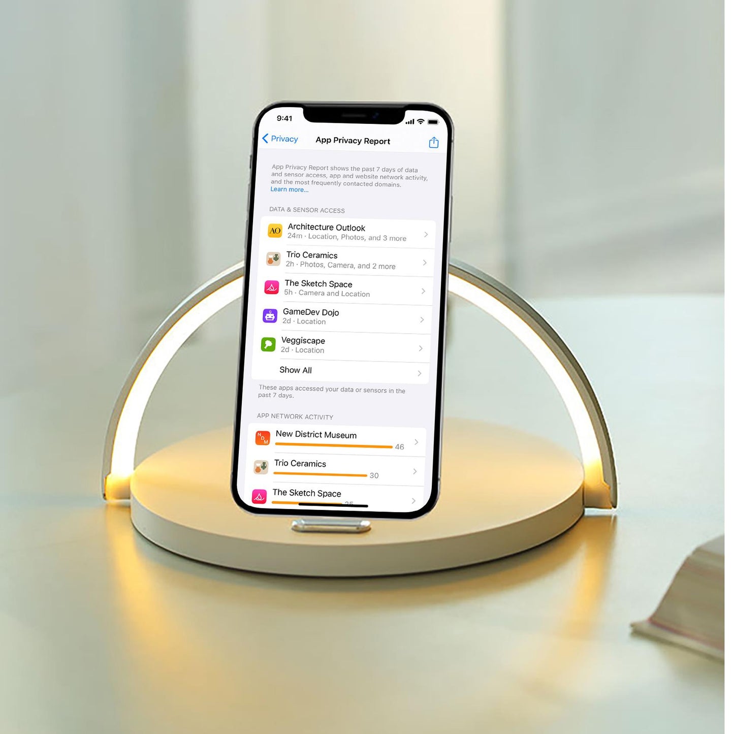 Caricabatterie wireless -Led Lamp Wireless Charger 15W