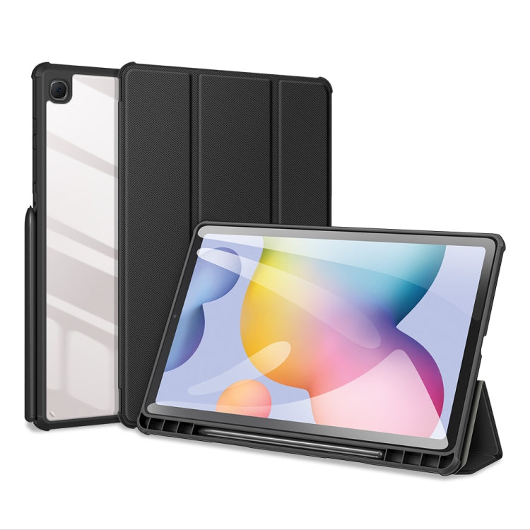 DUX DUCIS TOBY Series Antiskid PU Leather + PC + TPU Custodia a ribalta orizzontale con supporto e slot per penna e funzione Sleep / Wake-up, For Samsung Galaxy Tab S6 Lite