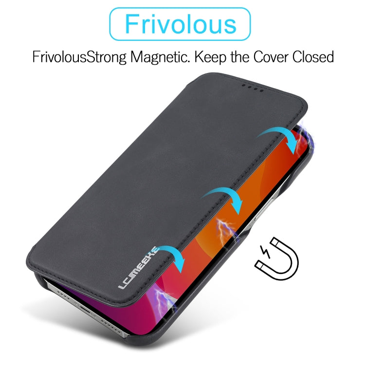 LC.IMEEKE Hon Ancient Series Custodia orizzontale in pelle a conchiglia con supporto e slot per schede, For iPhone 13 mini, For iPhone 13, For iPhone 13 Pro, For iPhone 13 Pro Max