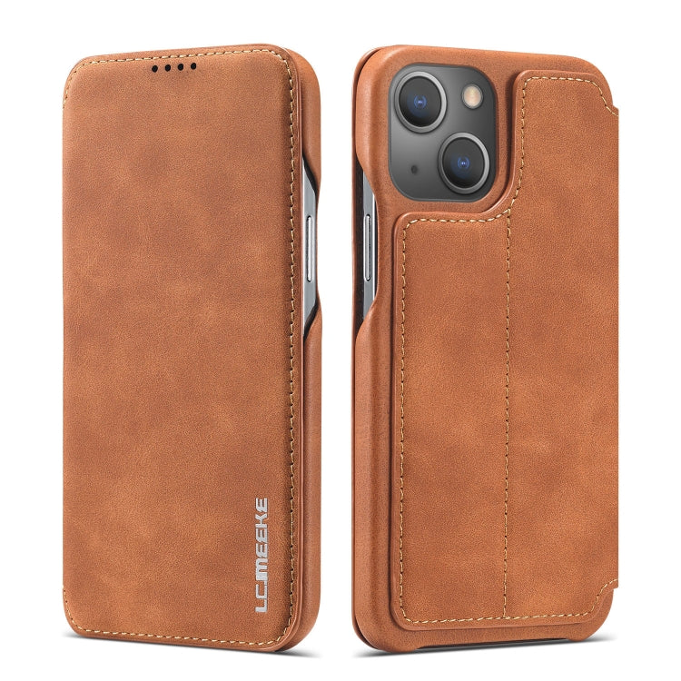 LC.IMEEKE Hon Ancient Series Custodia orizzontale in pelle a conchiglia con supporto e slot per schede, For iPhone 13 mini, For iPhone 13, For iPhone 13 Pro, For iPhone 13 Pro Max