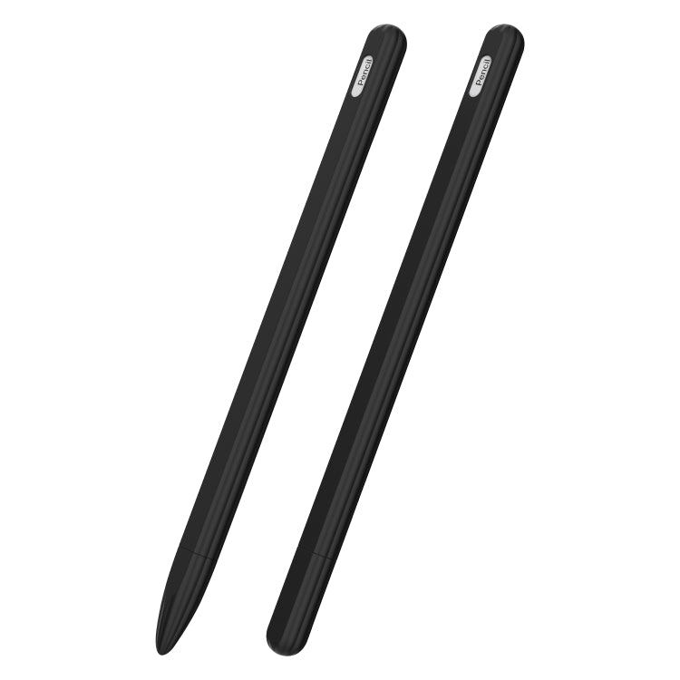 Custodia per stilo in silicone liquido a strisce 3 in 1 con due cappucci per le punte, For Apple Pencil 1, For Apple Pencil 2