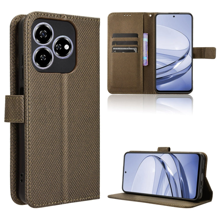 Custodia per telefono in pelle con trama a diamante, For ZTE nubia Z60S Pro, For ZTE Blade A35, For ZTE Axon 60 Lite / Blade V60 Vita, For ZTE Blade V60 / Axon 60 4G