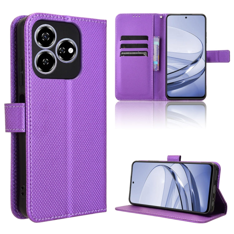 Custodia per telefono in pelle con trama a diamante, For ZTE nubia Z60S Pro, For ZTE Blade A35, For ZTE Axon 60 Lite / Blade V60 Vita, For ZTE Blade V60 / Axon 60 4G
