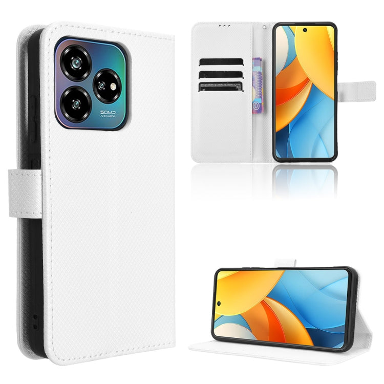 Custodia per telefono in pelle con trama a diamante, For ZTE nubia Z60S Pro, For ZTE Blade A35, For ZTE Axon 60 Lite / Blade V60 Vita, For ZTE Blade V60 / Axon 60 4G