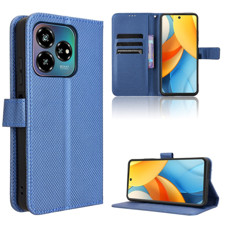 Custodia per telefono in pelle con trama a diamante, For ZTE nubia Z60S Pro, For ZTE Blade A35, For ZTE Axon 60 Lite / Blade V60 Vita, For ZTE Blade V60 / Axon 60 4G