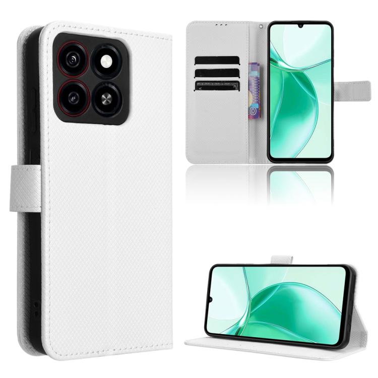 Custodia per telefono in pelle con trama a diamante, For ZTE nubia Z60S Pro, For ZTE Blade A35, For ZTE Axon 60 Lite / Blade V60 Vita, For ZTE Blade V60 / Axon 60 4G