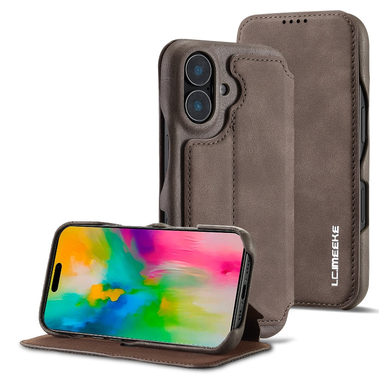 LC.IMEEKE Custodia per cellulare in pelle con vibrazione Hon Ancient Series, For iPhone 16 Pro Max, For iPhone 16 Pro, For iPhone 16 Plus, For iPhone 16