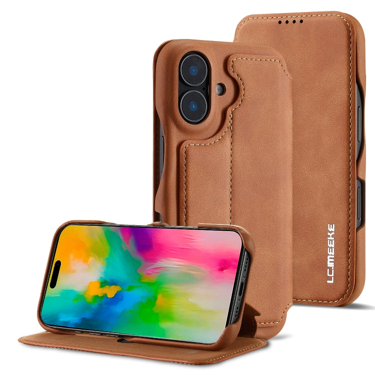 LC.IMEEKE Custodia per cellulare in pelle con vibrazione Hon Ancient Series, For iPhone 16 Pro Max, For iPhone 16 Pro, For iPhone 16 Plus, For iPhone 16