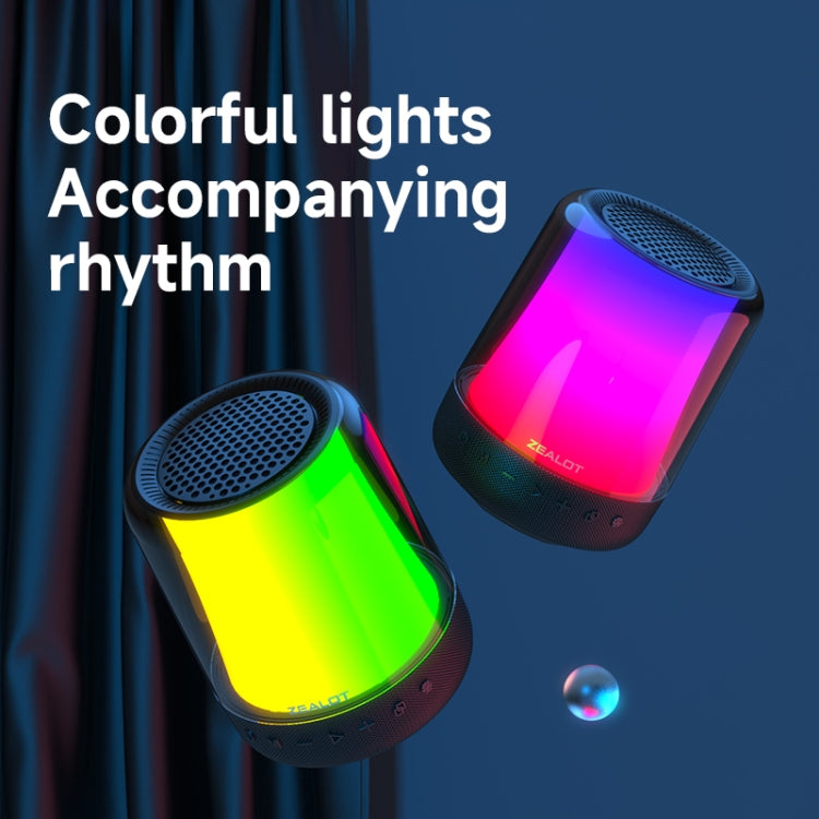 Subwoofer esterno per altoparlante Bluetooth wireless portatile Zealot S66 con luce RGB, S66