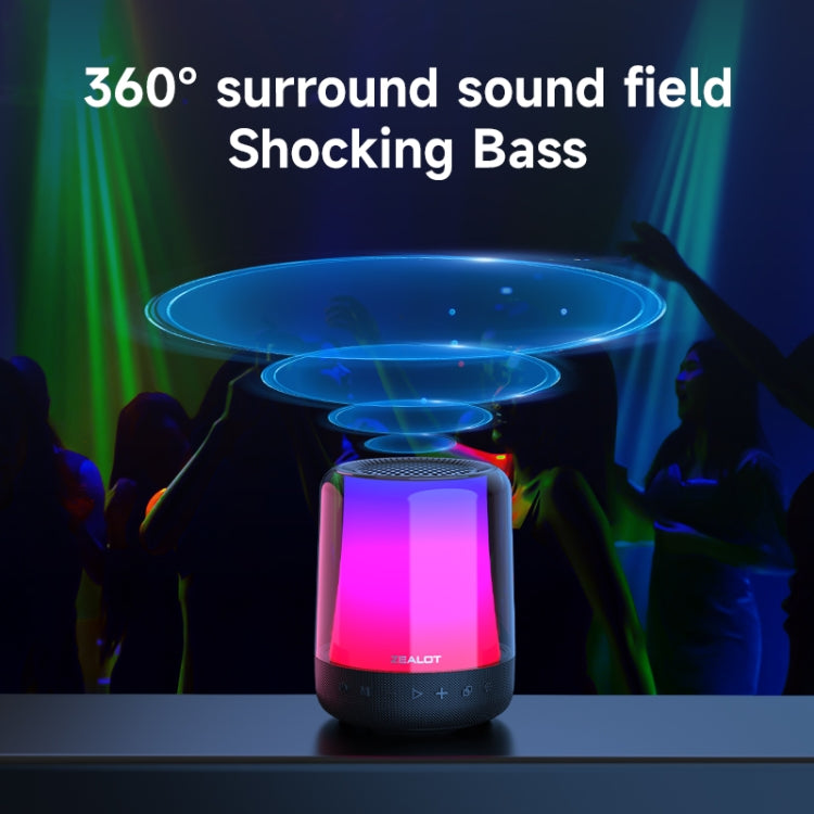 Subwoofer esterno per altoparlante Bluetooth wireless portatile Zealot S66 con luce RGB, S66