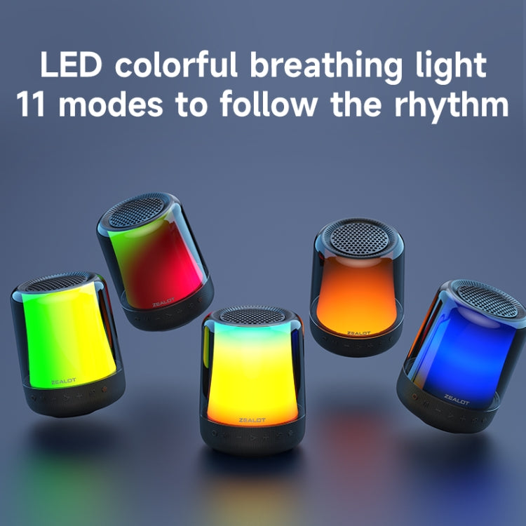 Subwoofer esterno per altoparlante Bluetooth wireless portatile Zealot S66 con luce RGB, S66