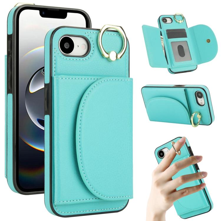 YM006 Custodia per cellulare con porta carte e porta carte, For iPhone 16e, For iPhone 16 Pro Max, For iPhone 16 Pro, For iPhone 16 Plus