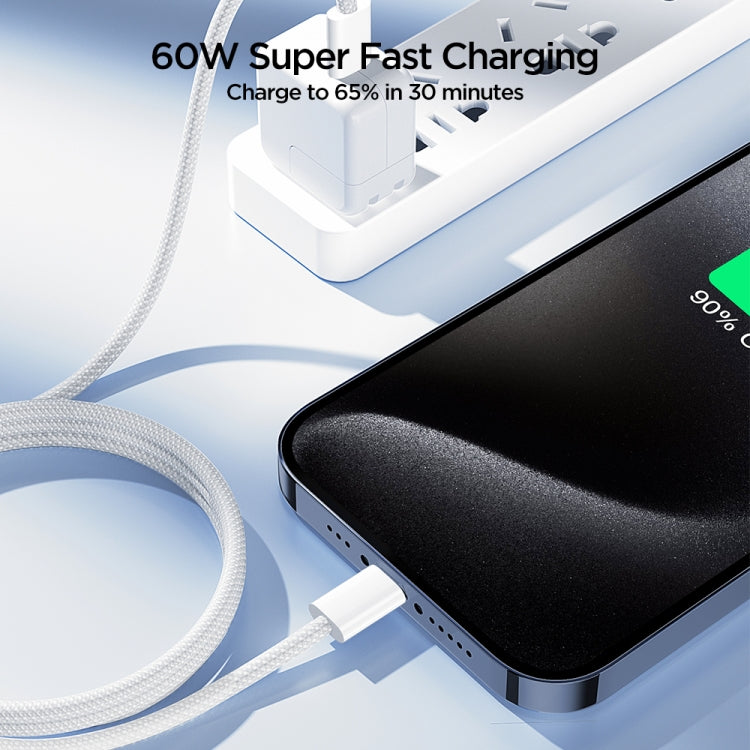 JOYROOM S-A45 Cavo dati di ricarica rapida serie Ben da USB-C / Type-C a USB-C / Type-C da 1 m e 60 W, Type-C to Type-C