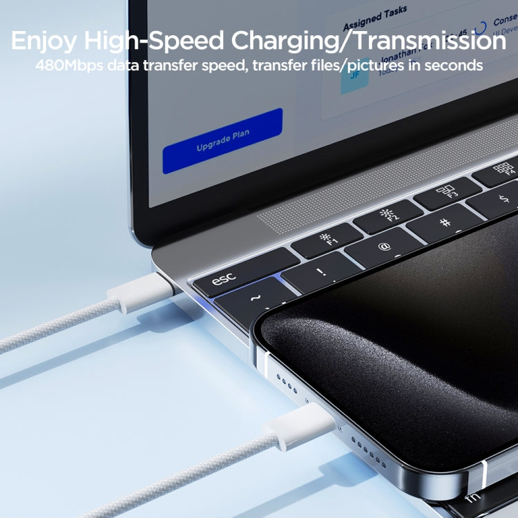 JOYROOM S-A45 Cavo dati di ricarica rapida serie Ben da USB-C / Type-C a USB-C / Type-C da 1 m e 60 W, Type-C to Type-C