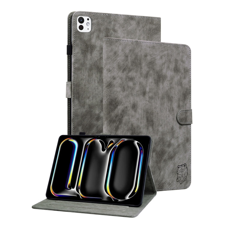 Custodia per tablet in pelle con motivo tigre goffrato, For iPad Air 11 2025 / 2024, For iPad Air 13 2025 / 2024, For iPad Pro 11 2024