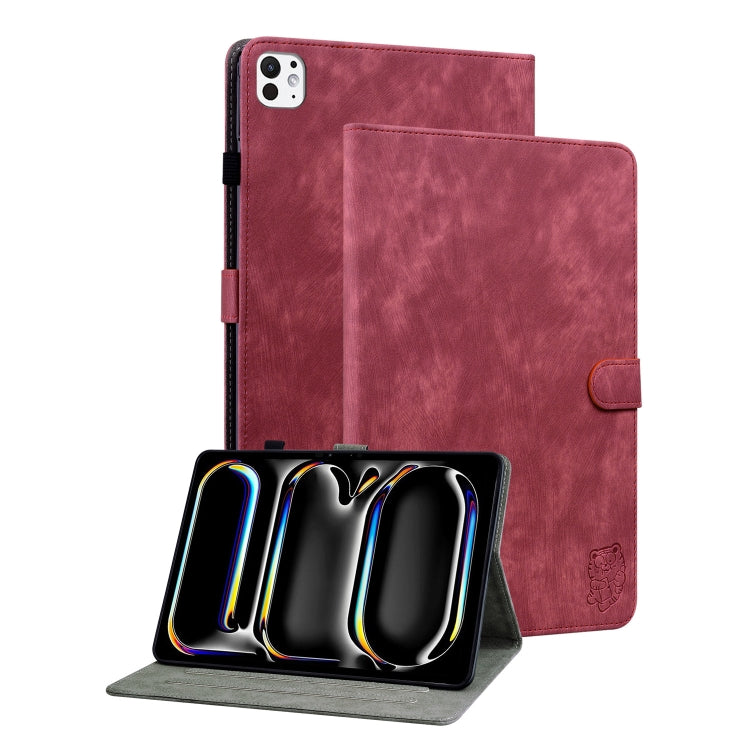 Custodia per tablet in pelle con motivo tigre goffrato, For iPad Air 11 2025 / 2024, For iPad Air 13 2025 / 2024, For iPad Pro 11 2024