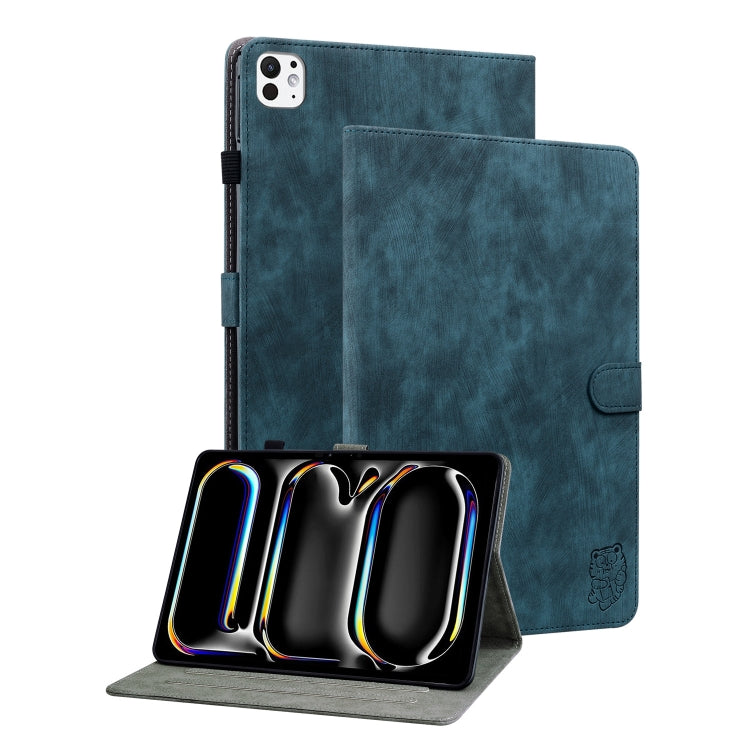 Custodia per tablet in pelle con motivo tigre goffrato, For iPad Air 11 2025 / 2024, For iPad Air 13 2025 / 2024, For iPad Pro 11 2024
