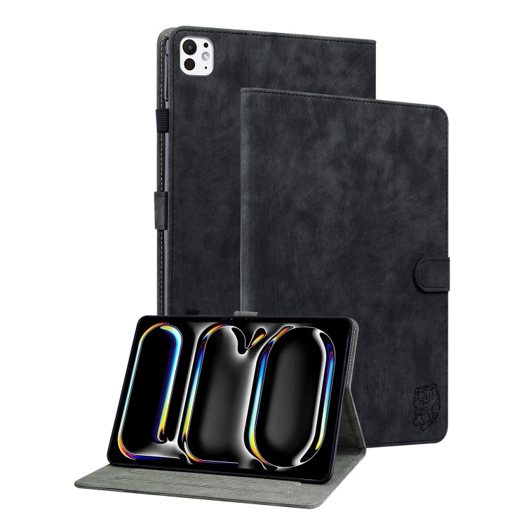 Custodia per tablet in pelle con motivo tigre goffrato, For iPad Air 11 2025 / 2024, For iPad Air 13 2025 / 2024, For iPad Pro 11 2024
