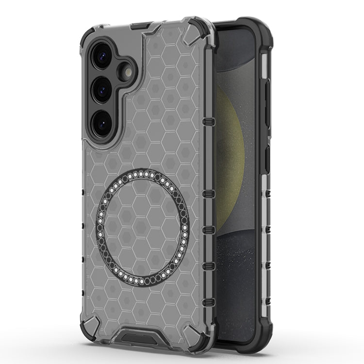 Custodia Antiurto con Anello Magnetico a Nido d’Ape – Protezione Evoluta con Stile per Galaxy S25