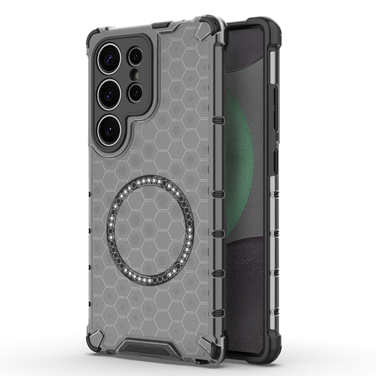 Custodia Antiurto con Anello Magnetico a Nido d’Ape – Protezione Evoluta con Stile per Galaxy S25