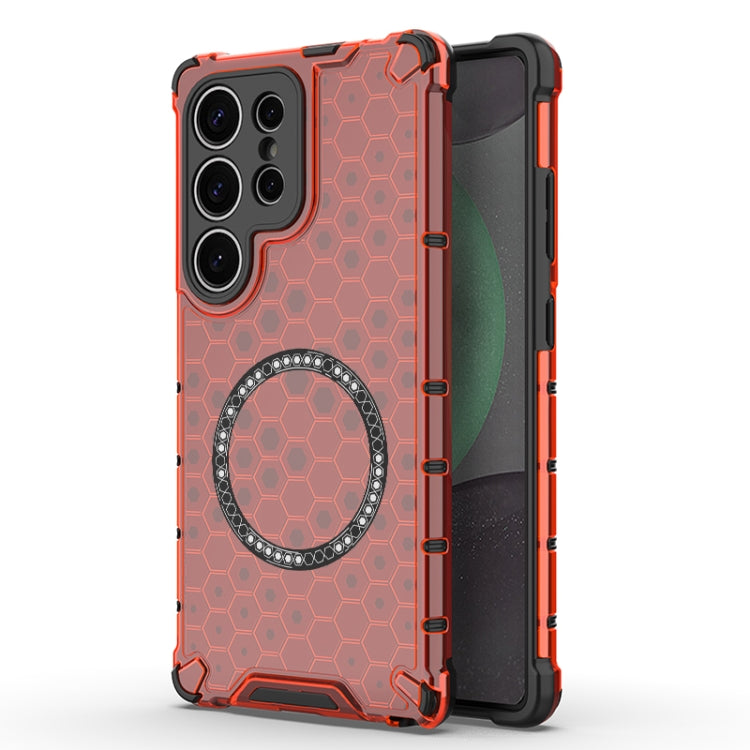 Custodia Antiurto con Anello Magnetico a Nido d’Ape – Protezione Evoluta con Stile per Galaxy S25