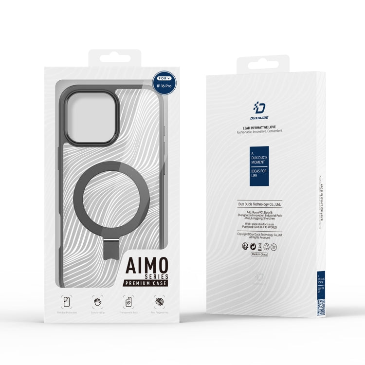 Custodia per telefono smerigliata con supporto ad anello MagSafe serie Aimo DUX DUCIS, For iPhone 16 Pro Max, For iPhone 16 Pro, For iPhone 16 Plus, For iPhone 16
