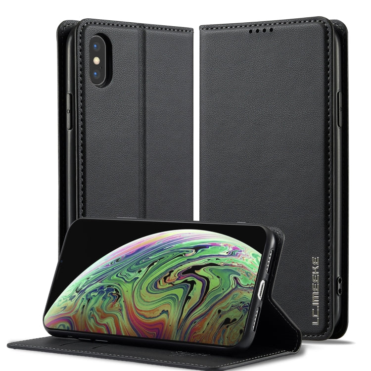 Custodia per telefono in PU con texture fine e satinata serie L1 LC.IMEEKE, For iPhone XR, For iPhone XS Max, For iPhone 7 Plus / 8 Plus