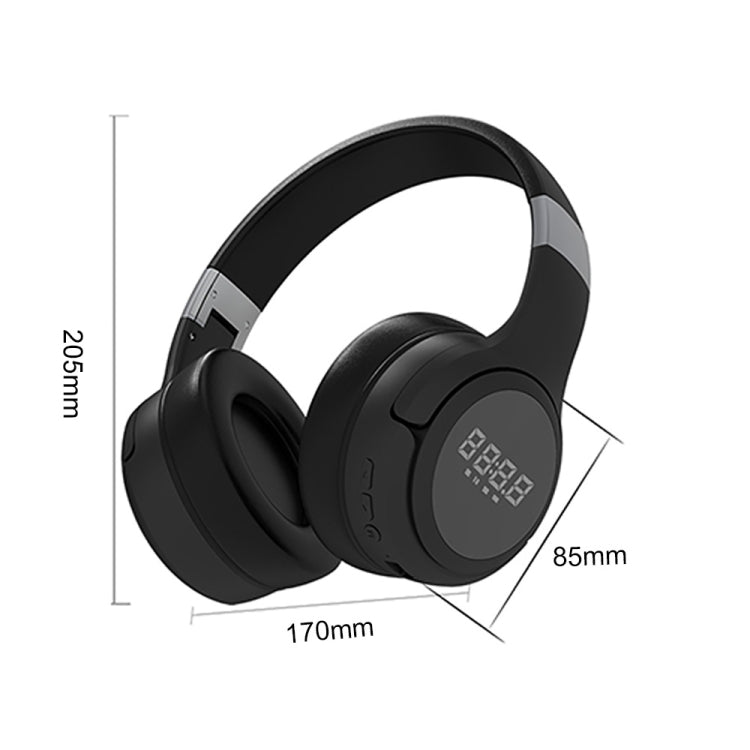 Auricolare musicale stereo Bluetooth con fascia pieghevole ZEALOT B28 con display