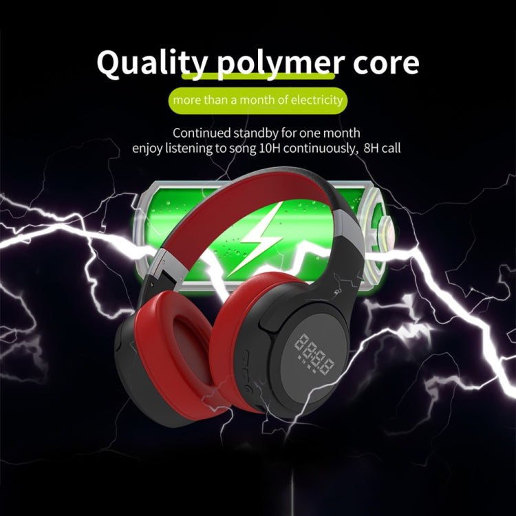 Auricolare musicale stereo Bluetooth con fascia pieghevole ZEALOT B28 con display