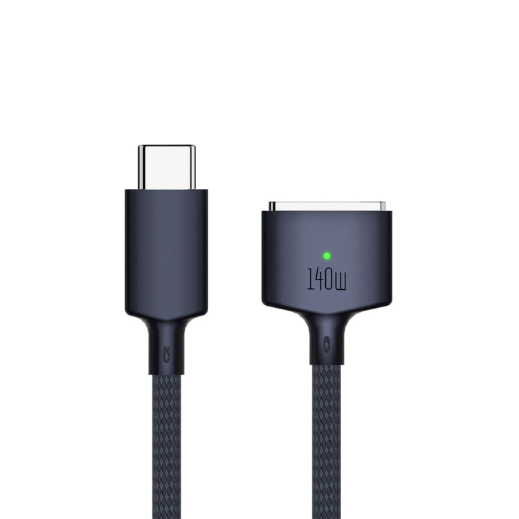 Cavo di ricarica magnetico intrecciato in nylon da 140 W da USB-C/tipo-C a MagSafe 3, lunghezza: 2 m, 140W Blue, 140W White