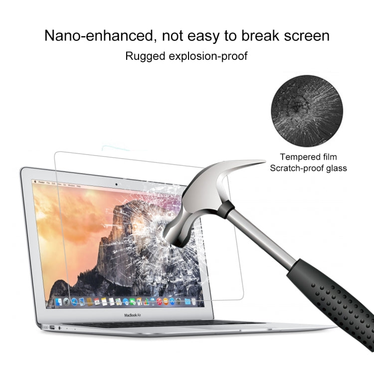 Pellicola in vetro temperato antideflagrante HD con durezza superficiale 9H per MacBook Air 13,3 pollici (A1369 / A1466), For MacBook Air 13.3 inch (A1369 / A1466)