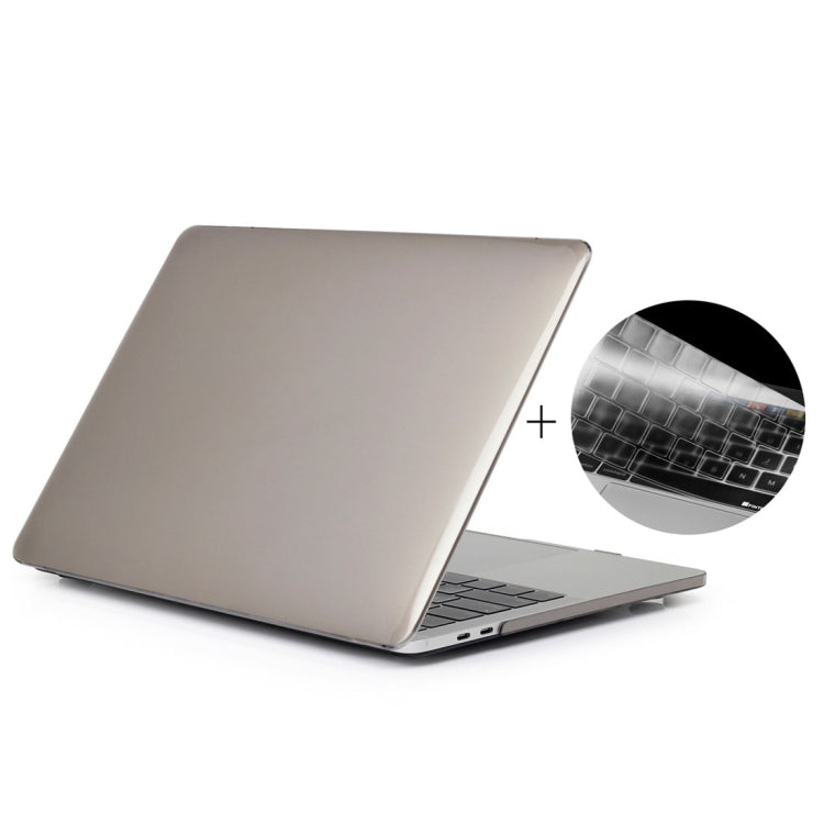 ENKAY Hat-Prince 2 in 1 Custodia protettiva in plastica rigida con guscio di cristallo + Versione europea Cover protettiva per tastiera in TPU ultrasottile per MacBook Pro 2016 da 15,4 pollici con Touch Bar (A1707), 15.4 inch with Touch Bar Europe Version