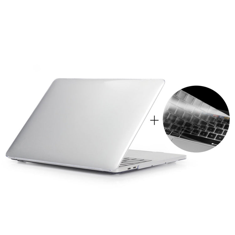 ENKAY Hat-Prince 2 in 1 Custodia protettiva in plastica rigida con guscio di cristallo + Versione europea Cover protettiva per tastiera in TPU ultrasottile per MacBook Pro 2016 da 15,4 pollici con Touch Bar (A1707), 15.4 inch with Touch Bar Europe Version