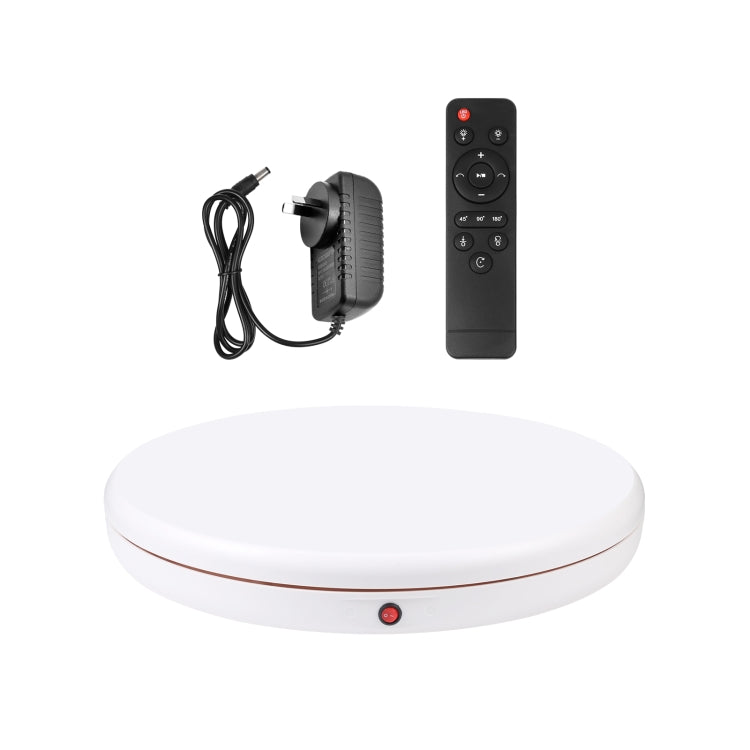 PULUZ Espositore per giradischi rotante con regolazione della velocità da 45 cm, bianco, carico 100 kg, 45cm Load 100kg White AU Plug, 45cm Load 100kg White EU Plug, 45cm Load 100kg White UK Plug, 45cm Load 100kg White US Plug