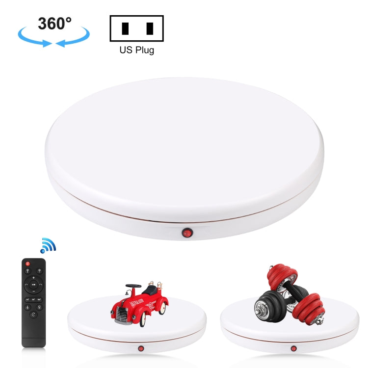 PULUZ Espositore per giradischi rotante con regolazione della velocità da 45 cm, bianco, carico 100 kg, 45cm Load 100kg White AU Plug, 45cm Load 100kg White EU Plug, 45cm Load 100kg White UK Plug, 45cm Load 100kg White US Plug
