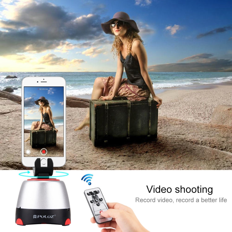 PULUZ Testa panoramica elettronica con rotazione di 360 gradi con telecomando per smartphone, GoPro, fotocamere DSLR, Pano Head