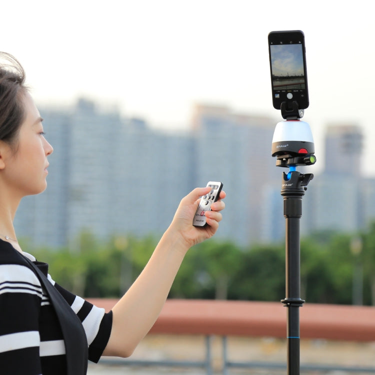 PULUZ Testa panoramica elettronica con rotazione di 360 gradi con telecomando per smartphone, GoPro, fotocamere DSLR, Pano Head