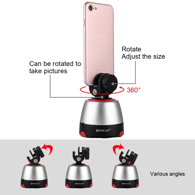 PULUZ Testa panoramica elettronica con rotazione di 360 gradi con telecomando per smartphone, GoPro, fotocamere DSLR, Pano Head