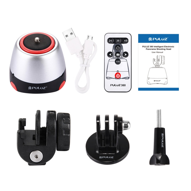 PULUZ Testa panoramica elettronica con rotazione di 360 gradi con telecomando per smartphone, GoPro, fotocamere DSLR, Pano Head