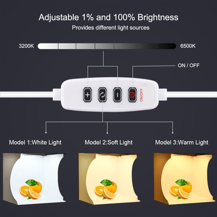 PULUZ Anello LED da 23 cm Pannello LED pieghevole Luce portatile Illuminazione fotografica Kit tenda da studio con fondali a 6 colori (nero, bianco, giallo, rosso, verde, blu), dimensioni da aperto: 24 cm x 23 cm x 23 cm, 23cm Ring LED Panel