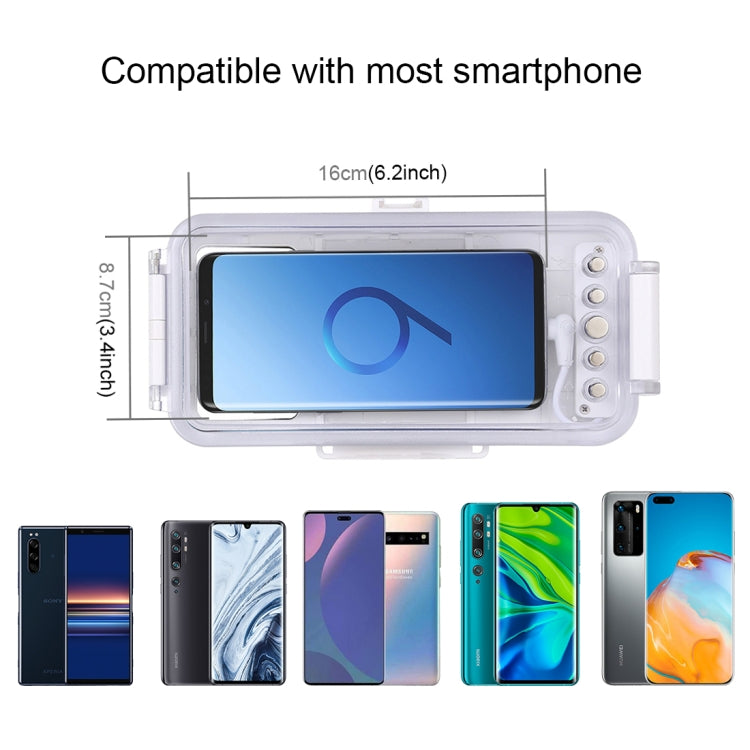 PULUZ 45m/147ft Custodia Subacquea Impermeabile Foto Video Scattare Foto Subacquee Cover per Smartphone Galaxy, Huawei, Xiaomi, Google Android OTG con Porta Type-C, Universal Case for Type-C Port Phones