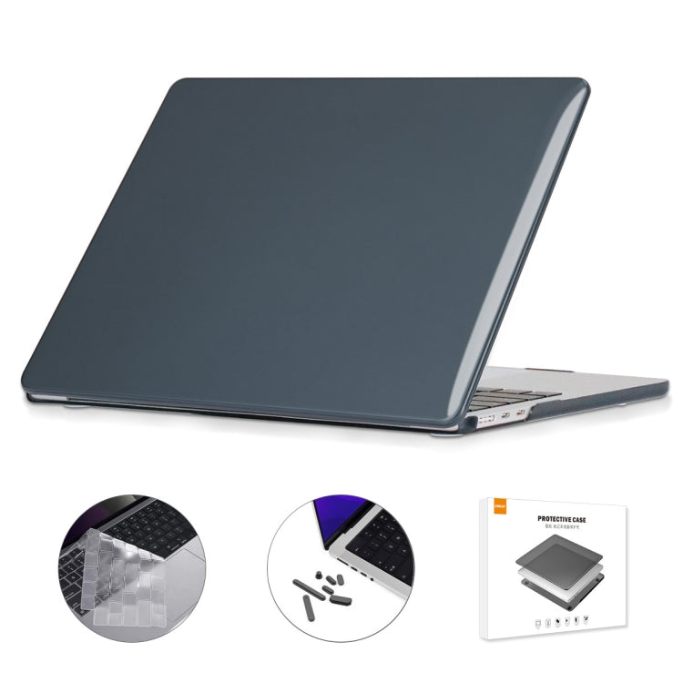 ENKAY Custodia per laptop in cristallo 3 in 1 con pellicola per tastiera in TPU / Tappi antipolvere per MacBook Air 13.6 2022 A2681 Versione USA, 3 in 1 US Version