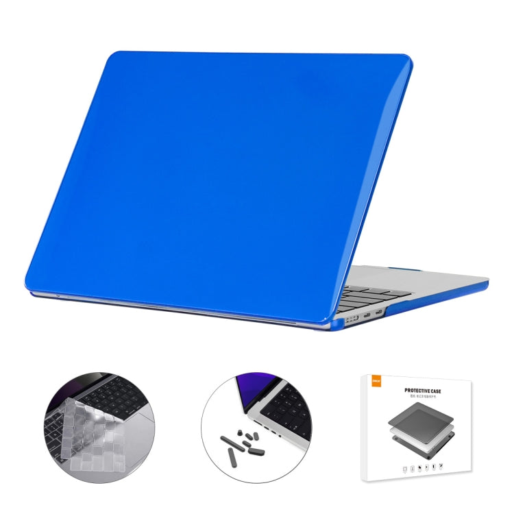 ENKAY Custodia per laptop in cristallo 3 in 1 con pellicola per tastiera in TPU / Tappi antipolvere per MacBook Air 13.6 2022 A2681 Versione USA, 3 in 1 US Version