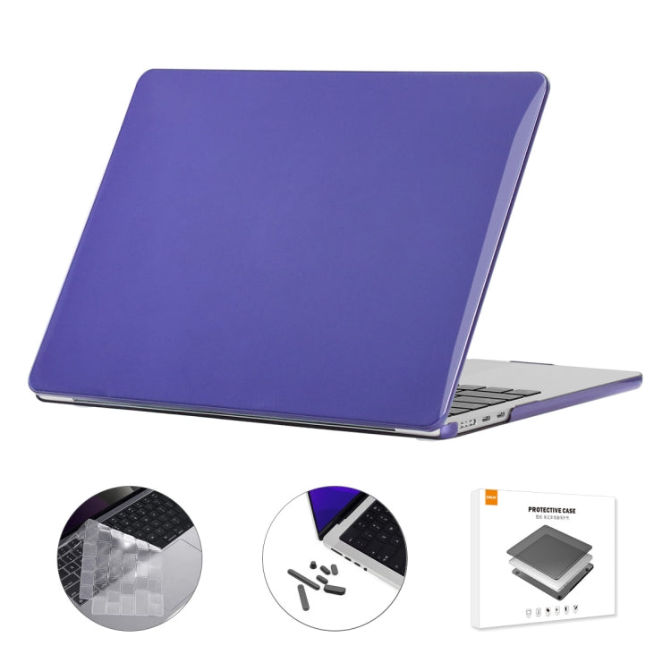 ENKAY Custodia per laptop in cristallo 3 in 1 con pellicola per tastiera in TPU / Tappi antipolvere per MacBook Air 13.6 2022 A2681 Versione USA, 3 in 1 US Version