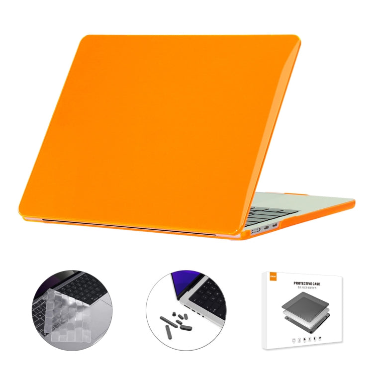 ENKAY Custodia per laptop in cristallo 3 in 1 con pellicola per tastiera in TPU / Tappi antipolvere per MacBook Air 13.6 2022 A2681 Versione USA, 3 in 1 US Version