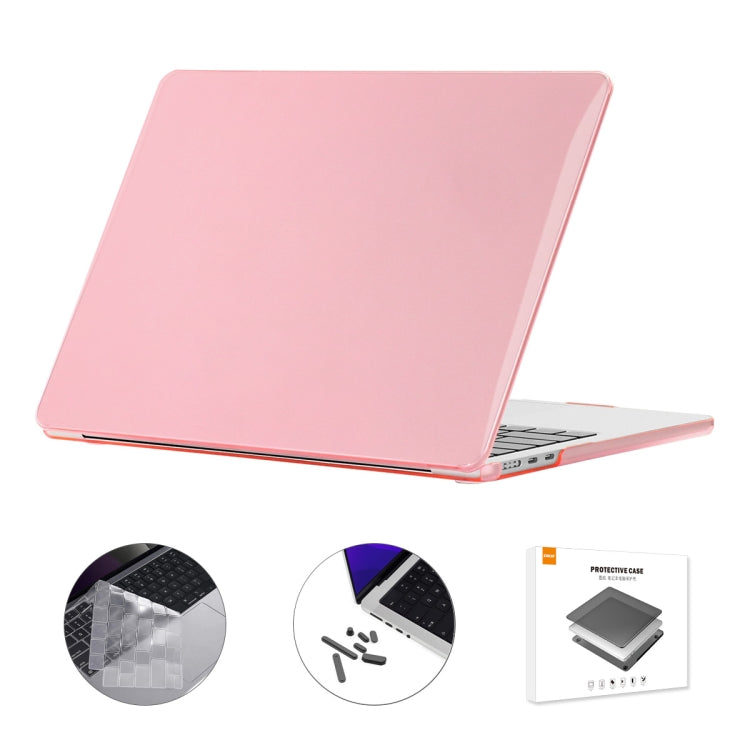 ENKAY Custodia per laptop in cristallo 3 in 1 con pellicola per tastiera in TPU / Tappi antipolvere per MacBook Air 13.6 2022 A2681 Versione USA, 3 in 1 US Version