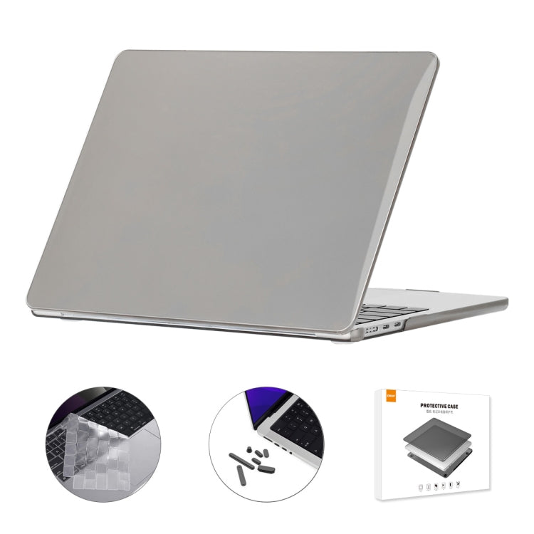 ENKAY Custodia per laptop in cristallo 3 in 1 con pellicola per tastiera in TPU / Tappi antipolvere per MacBook Air 13.6 2022 A2681 Versione USA, 3 in 1 US Version