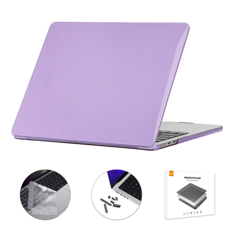 ENKAY Custodia per laptop in cristallo 3 in 1 con pellicola per tastiera in TPU / Tappi antipolvere per MacBook Air 13.6 2022 A2681 Versione USA, 3 in 1 US Version
