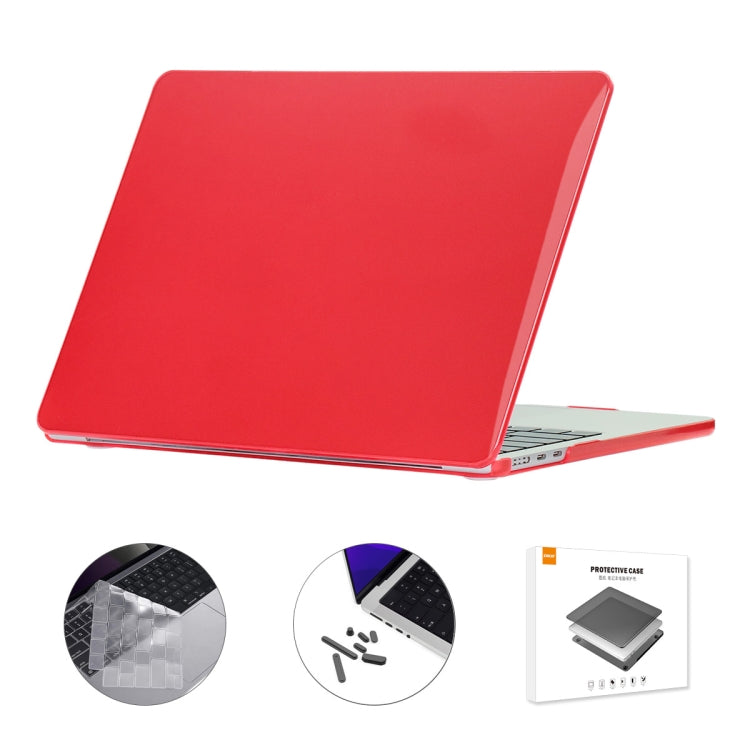 ENKAY Custodia per laptop in cristallo 3 in 1 con pellicola per tastiera in TPU / Tappi antipolvere per MacBook Air 13.6 2022 A2681 Versione USA, 3 in 1 US Version