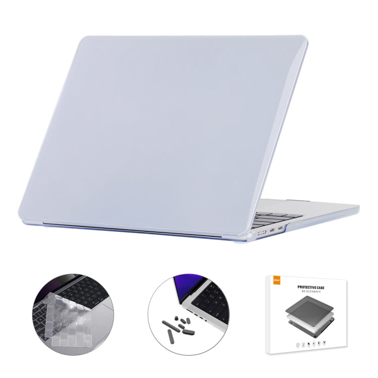ENKAY Custodia per laptop in cristallo 3 in 1 con pellicola per tastiera in TPU / Tappi antipolvere per MacBook Air 13.6 2022 A2681 Versione USA, 3 in 1 US Version